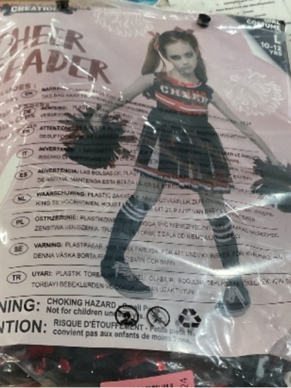 Spooktacular Creations Halloween Cheerleader Costume For Girls, Kids size L